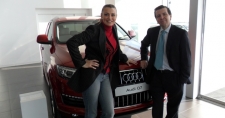 Visita de Coral Bistuer al Audi Center Madrid Las Rozas